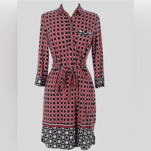 Donna Morgan Red and Black Patterned Dress